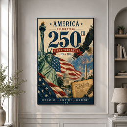 America 250 National Pride Wall Art for Patriotic Decor