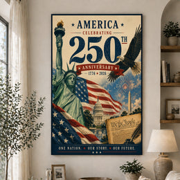 America 250 National Pride Wall Art for Patriotic Decor