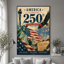 America 250 National Pride Wall Art for Patriotic Decor