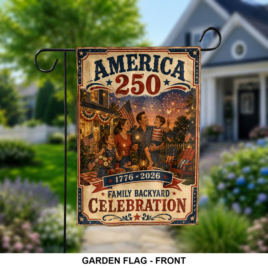 250 Years of Freedom USA Garden Flag
