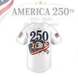 USA 250 Years Strong Independence Baseball Jersey, Patriotic Freedom Jersey