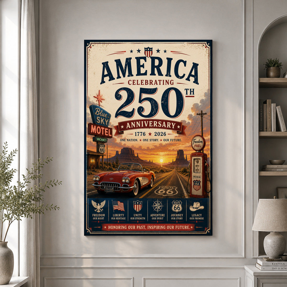 American Heritage America 250 Anniversary Wall Art Poster