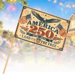 USA Independence 250th Handheld Flag Decor