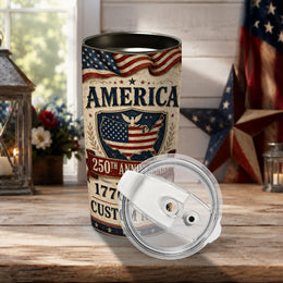 Liberty Bell America 250 Tumbler, USA 250th Anniversary Patriotic Design