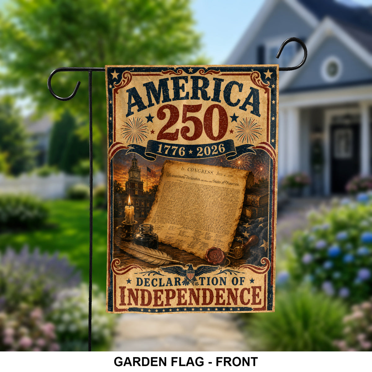 American Independence 250th Garden Flag Decor