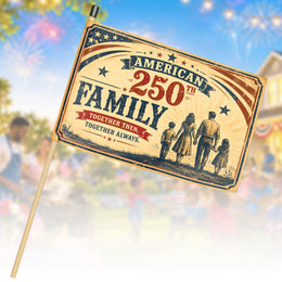 America 250 Years Mini Patriotic Flag