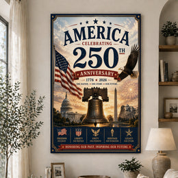 America 250 Liberty and Freedom Wall Decor Anniversary Print