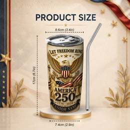 Statue of Liberty 1776–2026 Tumbler, America 250th Freedom Design