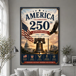 America 250 Liberty and Freedom Wall Decor Anniversary Print