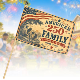 250th Anniversary American Hand Waving Flag