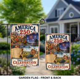 America 250th Patriotic Yard Flag for Outdoor