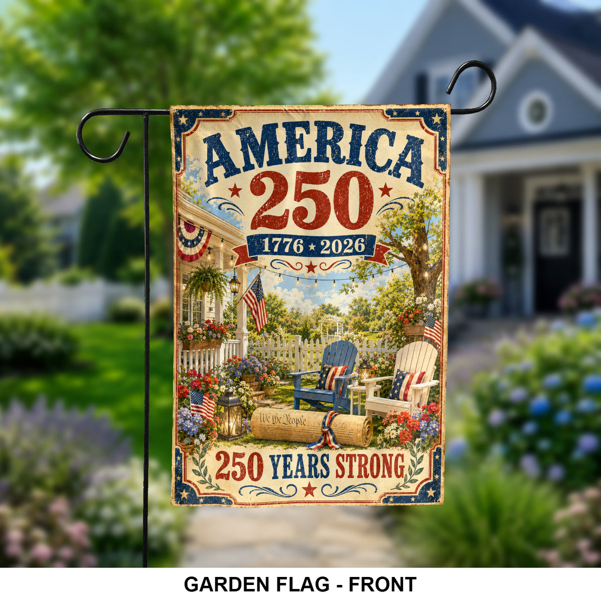 Patriotic 250th Anniversary America Garden Flag