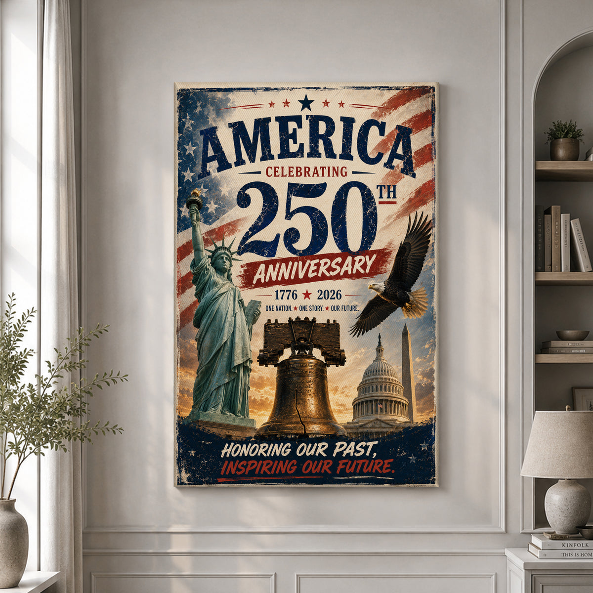 America250 Celebration Wall Art for Home, Office and Gifts