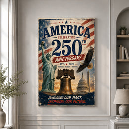 America250 Celebration Wall Art for Home, Office and Gifts