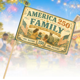 America 250th Patriotic Stick Hand Flag
