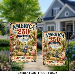 Patriotic 250th Anniversary America Garden Flag