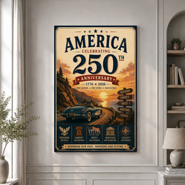 Land of the Free Since 1776 America 250 Poster Print