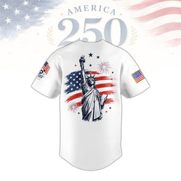 America 250 Celebration Baseball Jersey for Men Women, Patriotic USA Jersey