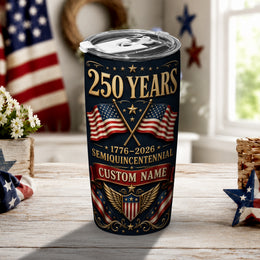 Spirit of 1776 Tumbler, America 250th Patriotic Freedom Design
