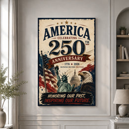 America 250 Independence Day Patriotic Wall Art for Americans