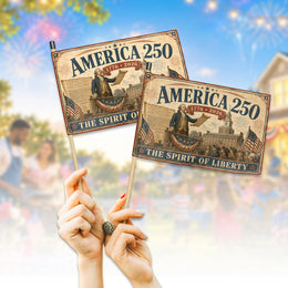 Patriotic America 250th Parade Wave Flag