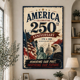 America 250 Independence Day Patriotic Wall Art for Americans