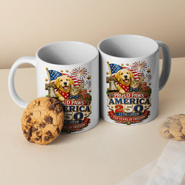 America 250th Heritage Mug with Vintage Patriotic Artwork
