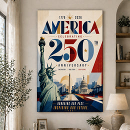 America 250 Commemorative Patriotic Wall Decor for Independence Day