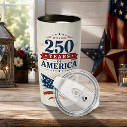 250 Years of American Liberty Tumbler, USA Freedom Anniversary Design