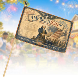 America 1776 to 2026 Hand Held Flag