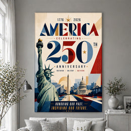 America 250 Commemorative Patriotic Wall Decor for Independence Day