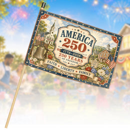 USA America 250th Mini Stick Flag