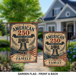1776-2026 America Garden Flag Patriotic Decor