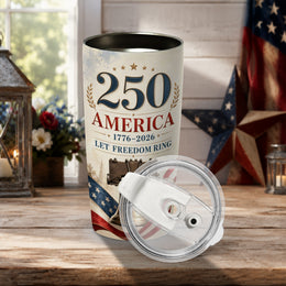 America 250th Eagle Shield Tumbler, Patriotic 1776–2026 Design