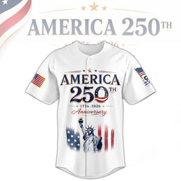 America 250th Patriotic Sports Jersey, USA 250 Years of Freedom Jersey