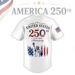 America 250th Patriotic Sports Jersey, USA 250 Years of Freedom Jersey