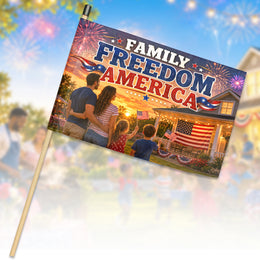 USA 250th Anniversary Hand Held Flag Decor