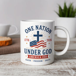 Celebrate America’s Story 1776–2026 Patriotic Mug