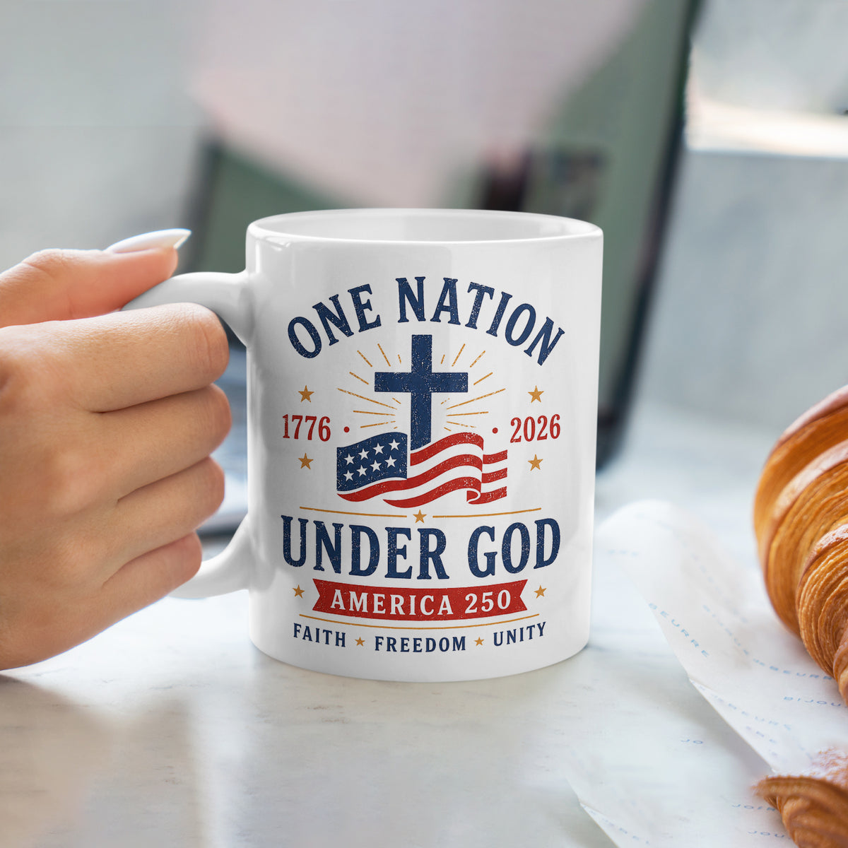 Celebrate America’s Story 1776–2026 Patriotic Mug