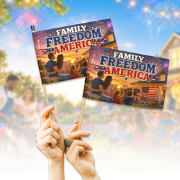 USA 250th Anniversary Hand Held Flag Decor
