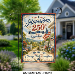 America 250 Celebration Patriotic Garden Flag