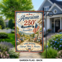 America 250 Celebration Patriotic Garden Flag