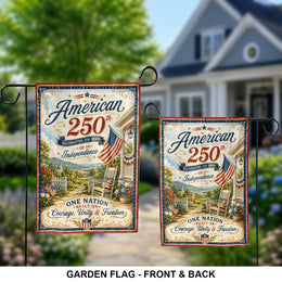 America 250 Celebration Patriotic Garden Flag