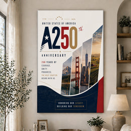America 250 Founding Spirit Commemorative Patriotic Poster