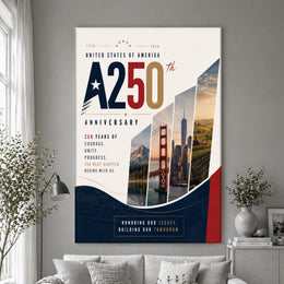 America 250 Founding Spirit Commemorative Patriotic Poster