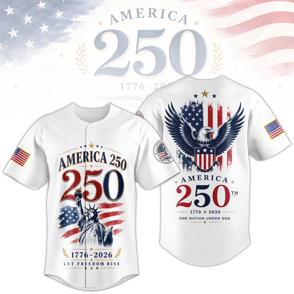 1776–2026 USA Celebration Sports Jersey, America 250th Freedom Jersey