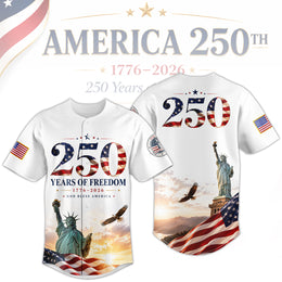 1776–2026 Patriotic USA Baseball Jersey, America 250th Celebration Jersey