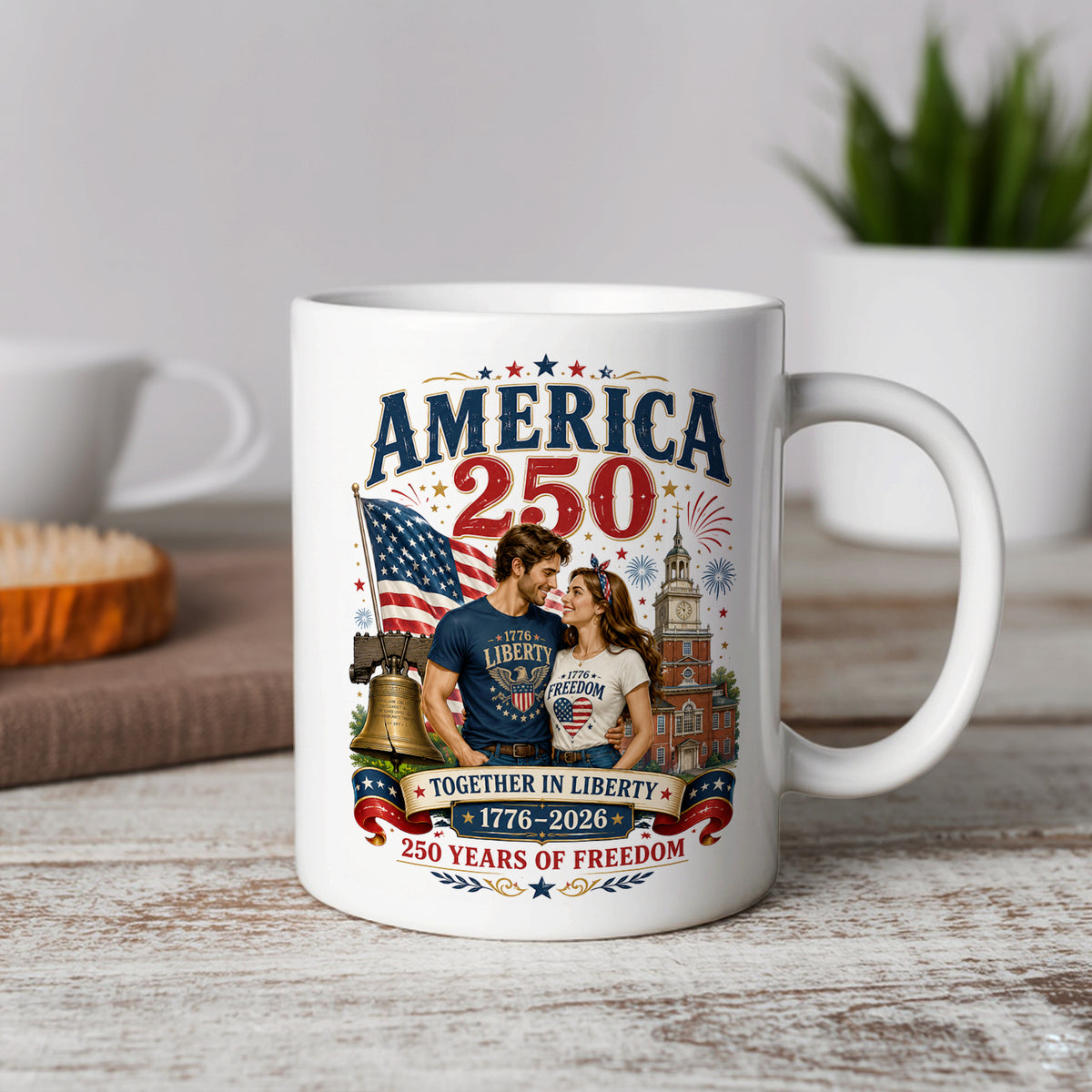 1776–2026 America Mug for Celebrating Freedom at Home