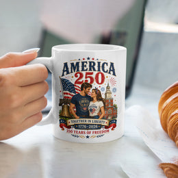 1776–2026 America Mug for Celebrating Freedom at Home