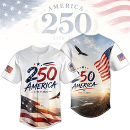 1776–2026 Liberty Freedom Baseball Jersey, America 250th Anniversary Jersey